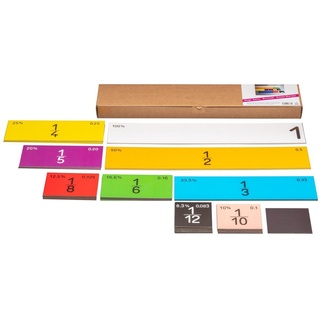 Wissner® aktiv lernen Lernspielzeug »Bruchrechensatz linear in 9 Farben für die Tafel magnetisch« (51-St), MAG-Pap°