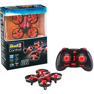 Revell Control 238239090 RC Quadcopter FIZZ, 4-Kanal GHz-Fernsteuerung, einfach zu fliegen, Gyro, Rotorschutz, Geschwindigkeitsstufen Zubehör, Rot/Schwarz