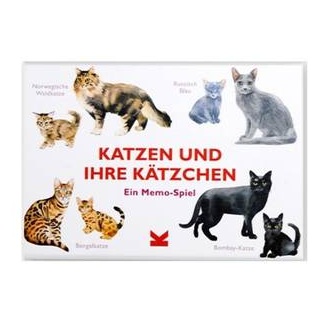 440657 - Katzen und ihre Kätzchen - Memo, 2 Spieler, ab 4 Jahren (DE-Ausgabe)