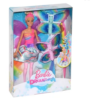 Mattel Barbie FRB08 Dreamtopia Regenbogen-Königreich Magische Flügel-Fee Puppe (blond)