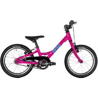 TechniBike PYRO Sixteen - leichtes Kinderfahrrad 16 Zoll für Mädchen und Jungen (mitwachsender Lenker, niedriger Einstieg, nur 5,6 kg), Magenta