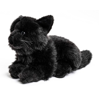 Uni-Toys - Katze schwarz, liegend - 20 cm (Länge) - Plüsch-Kätzchen - Plüschtier, Kuscheltier