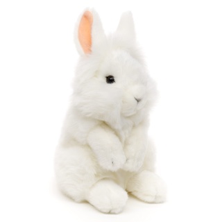 Uni-Toys - Angorakaninchen weiß, stehend - 18 cm (Höhe) - Plüsch-Hase, Kaninchen - Plüschtier, Kuscheltier