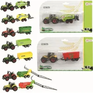 TOI TOYS 28498Z TRACTOR Traktor mit Anhänger, sortiert