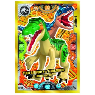 Blue Ocean Sammelkarte Lego Jurassic World 2 Karten - Sammelkarten Trading Cards (2022) -, Jurassic World 2 - LE12 Gold Karte