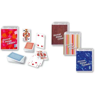 Ravensburger Spiel 2 x 55 Blatt FX Schmid Spielkarten Rommé, Bridge, Canasta Etui 27075