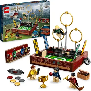 LEGO 76416 Harry Potter Quidditch Koffer, Spielzeug Set zum Bauen, Solo- oder 2-Spieler, 3 verschiedene Quidditch-Spiele mit Draco Malfoy und Cedri... - Bunt