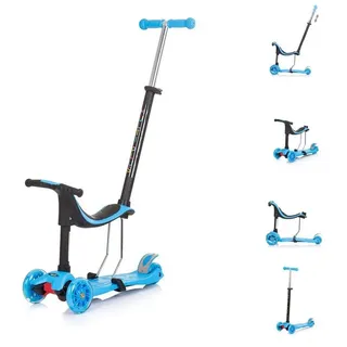 Chipolino Cityroller Kinderroller 3 in 1 Multi Plus, 3 Räder, Laufrad, Roller, LED-Lichter blau