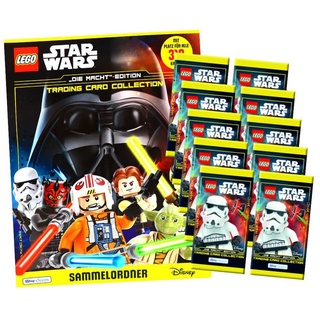 Blue Ocean Sammelkarte Lego Star Wars Karten Trading Cards Serie 4 - Die Macht Sammelkarten, Lego Star Wars Serie 4 - 1 Mappe + 10 Booster Karten