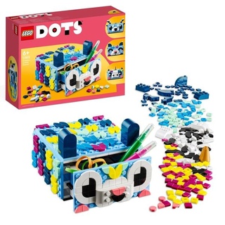 LEGO DOTS 41805 Tier-Kreativbox mit Schubfach, Bastelset für Kinder