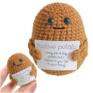 Kartoffel Puppe,Mini Lustige Positive Kartoffel,Positive Potato Pocket Hug Geschenk,Pocket Hug Positive Kartoffel,Mini-Plüsch Figuren Lustige Positive Potato Puppe,Geschenke für Familie und Freunde.