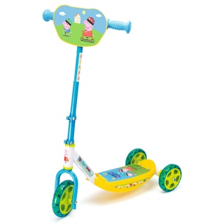 Smoby - Peppa Pig Roller - 3 Rädriger Scooter, höhenverstellbaren Lenker, stabiler Metallrahmen, einfachen Transport, für Kinder ab 3 Jahren
