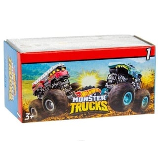 Hot Wheels GPB72 - Monster Trucks Blindpack mit 1 Mini Truck, 1 Starter und 1 Sticker in zufälliger Auswahl, Spielzeug ab 3 Jahren