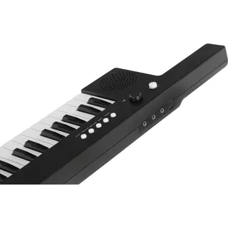 McGrey Spielzeug-Musikinstrument KT-3712 Kinder-Keyboard mit 37 Tasten - inkl. Mikrofon & Tragegurt, mit 4 Klangfarben, 4 Begleitrhythmen - 10 Demosongs & Aufnahmefunktion schwarz