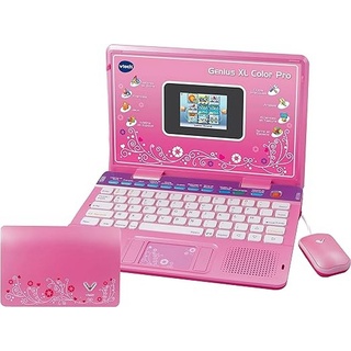 VTech - Genius XL Color Pro zweisprachig Rosa – Computer für Kinder, Lerncomputer, AZERTY-Tastatur – 6/11 Jahre – Version FR