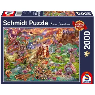 Schmidt Spiele - Erwachsenenpuzzle - Der Schatz der Drachen, 2000 Teile