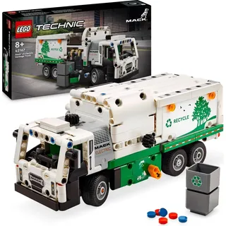 LEGO Technic Mack LR Electric Müllwagen, Müllauto-Modell für Recycling-Rollenspiele, Baubares LKW-Spielzeug für Kinder, Auto-Geschenk für Jung... - Beige