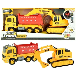 Toi-Toys Trucks Tilt Lastwagen mit Bagger