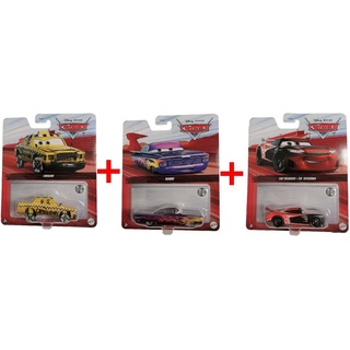 Mattel® Spielzeug-Auto Mattel 3er-SET Disney Pixar Cars mit GKB03 Faregame Taxi + FXB73 Ramon bunt