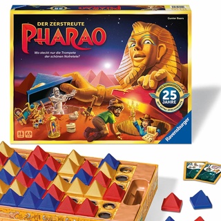 Ravensburger 27316 - Der zerstreute Pharao - 25 Jahre Jubiläumsausgabe - Gesellschaftsspiel für die ganze Familie, ab 7 Jahren, 1-5 Spieler