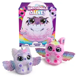 Hatchimals Alive Mystery Ei Pufficorn - magisches selbstschlüpfendes Ei ca. 25 cm groß mit interaktivem Überraschungs-Plüschtier, für Kinder ab 5 Jahren