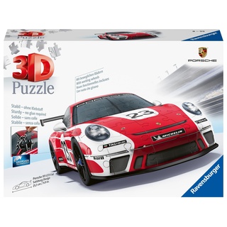 Ravensburger 3D Puzzle Porsche 911 GT3 Cup im Salzburg Design 11558 - Das berühmte Fahrzeug und Sportwagen als 3D Puzzle Auto