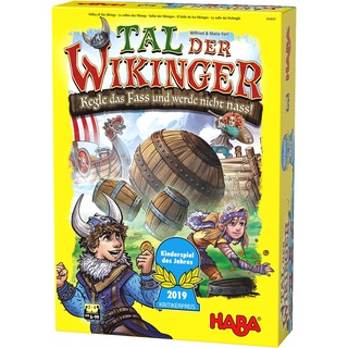 HABA 304697 - Tal der Wikinger, Brettspiel mit XXL-Spielplan und 3D-Wikingerschiffen, Spiel ab 6 Jahren