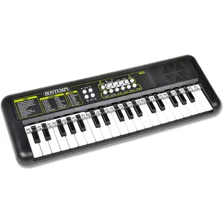 Bontempi | KeyRhythm - Digitales Keyboard Piano mit 37 Tasten, 1,5 cm Teilung, Kopfhörerbuchse, Pentagrammstreifen, Metronom und Transposer, 42,4x15,2x4,7 cm