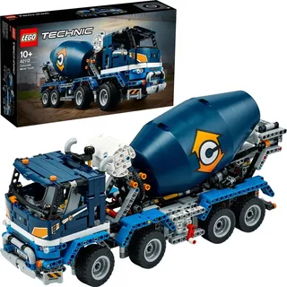 LEGO 42112 Technic Betonmischer-LKW, Mischmaschine, Spielzeug für Kinder ab 10 Jahre, Baufahrzeug mit interaktiven Funktionen - Beige