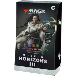 Magic: The Gathering Modern Horizons 3 Commander-Deck – Friedhof auf Hochtouren (Deck mit 100 Karten, Sammler-Booster-Probepackung mit 2 Karten + Zubehör) (English Version)