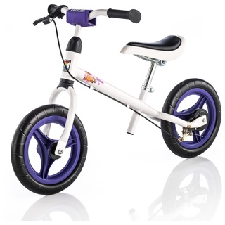 Kettler Laufrad Speedy Pablo 2.0 – das ideale Lauflernrad – Kinderlaufrad mit Reifengröße: 12,5 Zoll – stabiles & sicheres Laufrad ab 3 Jahren – weiß & lila