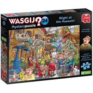 Jumbo Spiele Puzzle Jumbo Spiele 1110100014 Wasgij Mystery 24 Blight at the Museum! 1000, 1000 Puzzleteile, Made in Europe bunt