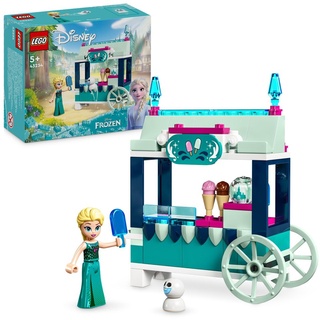 LEGO Disney Frozen Elsas Eisstand, Eiscreme-Spielzeug für Kinder mit Prinzessin Elsa-Puppe und Mini-Schneemann, Set zum Film Die Eiskönigin, spon...