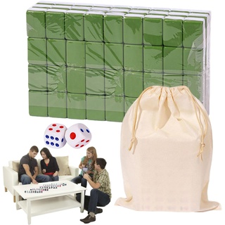 Hujinkan Mahjong Spiel, Original Majongsteine Spiel, Traditionelles Chinesisches Reise Tischspiel Mit Tragetasche, Verschleißfestes Brettspiel Mit 144 Fliesen Steinen