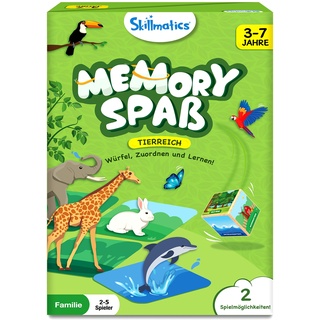 Skillmatics Brettspiel - Memory Spaꞵ Tierreich, Lustiges und schnelles Gedächtnisspiel für Kinder, Geschenk für Mädchen und Jungen von 3 bis 7 Jahren