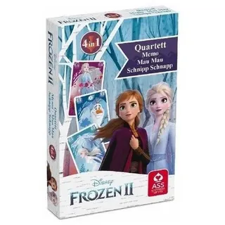 ASS Altenburger Spiel 22501548 - Disney Die Eiskönigin - Quartett & Mau Mau, Familienspiel, Rätselspiel bunt