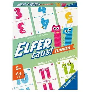 Ravensburger Spiel - Elfer Raus! Junior - Kartenspiel für Kinder und Erwachsene, Zahlenraum 1-20