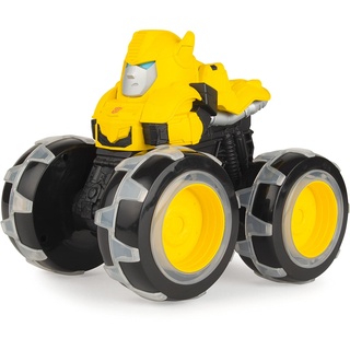 Transformers Bumblebee Monster Treads Lightning Wheels Spielzeug | Leuchtendes Monster Truck Spielzeug mit Neonrädern | Gelbes Spielzeug für Kinder, Jungen und Mädchen ab 3, 4, 5+ Jahren