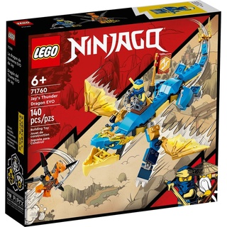 LEGO® Konstruktionsspielsteine LEGO® NINJAGO® 71760 Jays Donnerdrache EVO, (140 St)
