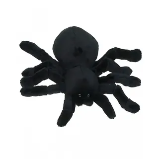 Schwarze Plüsch Spinne 18 cm als Deko oder Geschenk für Halloween Fans - Schwarz