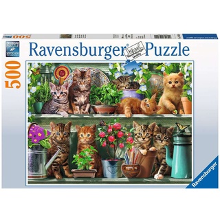 Ravensburger Verlag Puzzle - Puzzle KATZEN IM REGAL 500-teilig