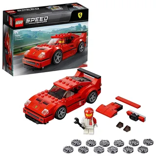 LEGO 75890 Speed Champions Ferrari F40 Competizione, Bauset mit Rennfahrer-Minifigur, Fahrzeugspielzeuge für Kinder, Forza Horizon 4 Erweiterungsset