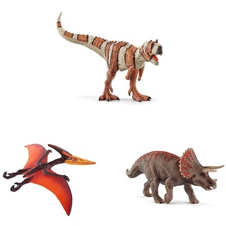 SCHLEICH 15032 Majungasaurus, für Kinder ab 5-12 Jahren, Dinosaurs - Spielfigur & 15008 Pteranodon, für Kinder ab 5-12 Jahren, Dinosaurs - Spielfigur & 15000 Triceratops, für Kinder ab 5-12 Jahren