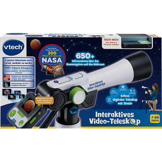 VTECH Interaktives Video-Teleskop Kinderteleskop, Mehrfarbig