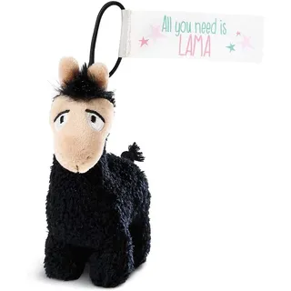 NICI - Plüschanhänger - Lama Lorenzo (schwarz, 12cm) Kuscheltier Stofftier Plüschfigur Anhänger - Schwarz