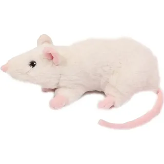 Plüschtier Ratte, weiß, 23 cm,  Kuscheltiere Stofftiere Ratten Mäuse Tiere Tier Maus