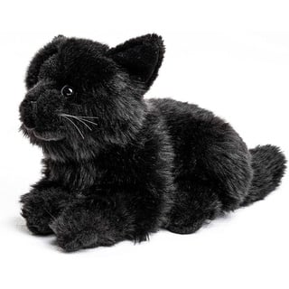 Uni-Toys - Katze schwarz, liegend - 20 cm (Länge) - Plüsch-Kätzchen - Plüschtier, Kuscheltier