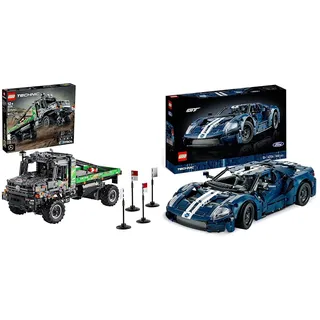 LEGO 42129 Technic 4x4 Mercedes-Benz Zetros Offroad-Truck & 42154 Technic Ford GT 2022 Auto-Modellbausatz für Erwachsene