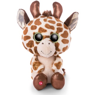 NICI Does not apply 46948 Original – Glubschis Halla 25 cm – Kuscheltier Giraffe mit großen Augen – Flauschiges Plüschtier mit Glitzeraugen – Schmusetier für Kuscheltierliebhaber, beige/braun, 15 cm