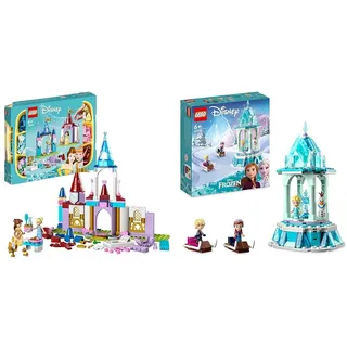 LEGO Disney Princess Kreative Schlösserbox, Spielzeug Schloss Spielset & Disney Princess Annas und Elsas magisches Karussell, Die Eiskönigin Spielzeug